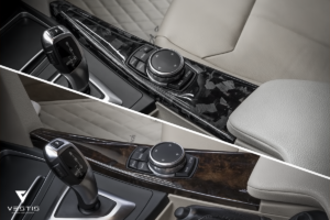 BMW 3 Series - Ламинация кованым карбоном элементов интерьера
