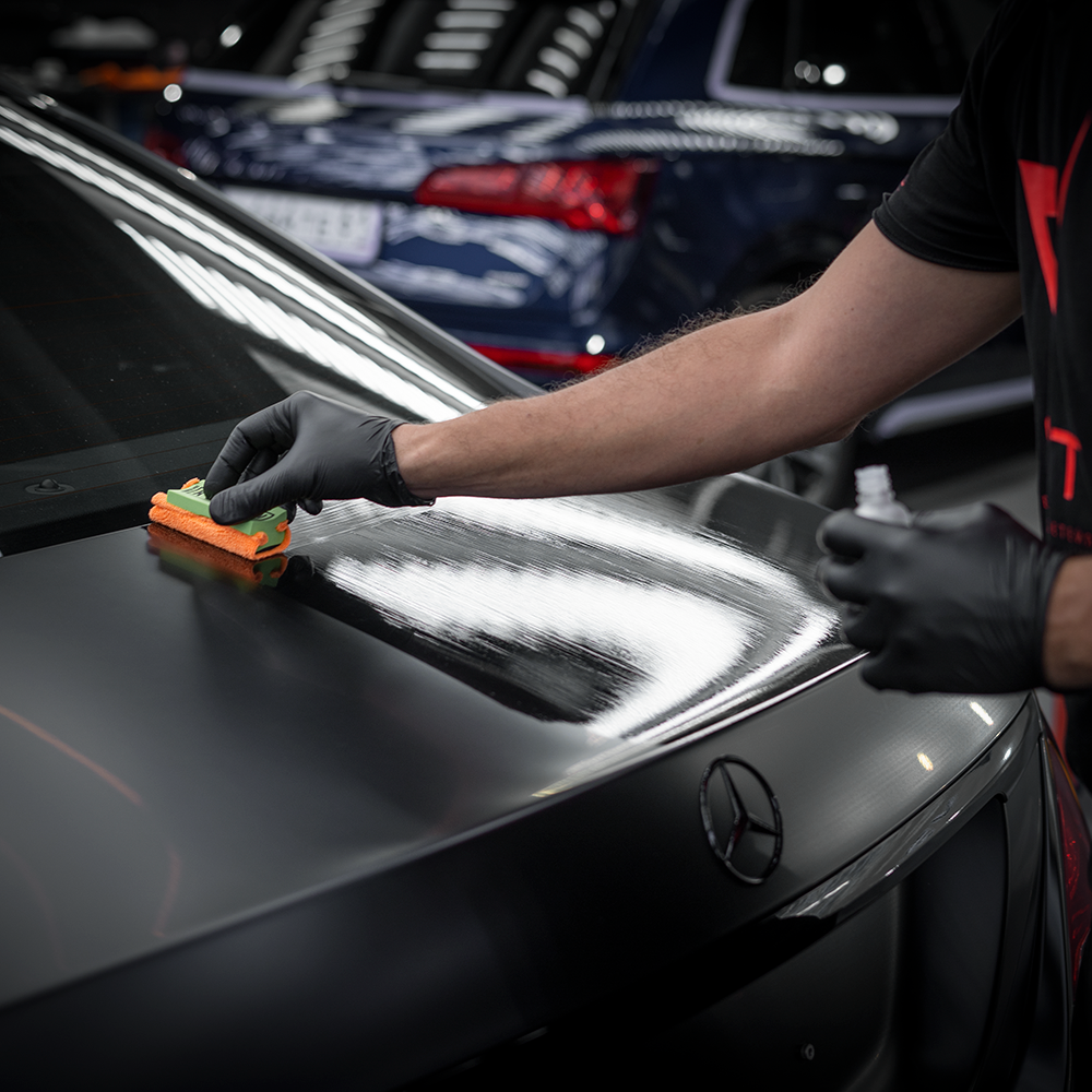 Mercedes Benz S Class - Нанесение керамики на матовую антигравийную пленку